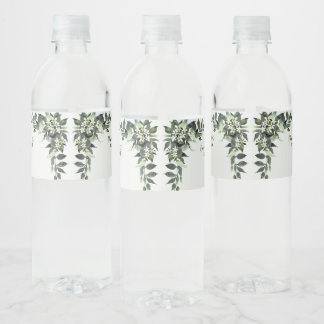 Étiquette Pour Bouteilles D'eau Soirée de mariage Verdure Floral Eucalyptus Feuill
