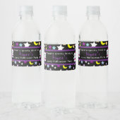 Étiquette Pour Bouteilles D'eau Soirée d'Halloween de la mignonne fille maman (Bouteilles)