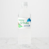 Étiquette Pour Bouteilles D'eau Soirée Enfants Dinosaur (Devant)