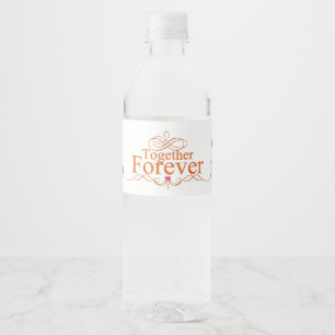 Étiquette Pour Bouteilles D'eau Soirée Mariage pour toujours Eau personnalisée