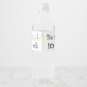 Étiquette Pour Bouteilles D'eau Sois bête, ça va ! (Dos)