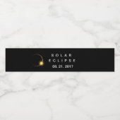 Étiquette Pour Bouteilles D'eau Solar Eclipse 2017 (Étiquettes simples)