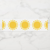 Étiquette Pour Bouteilles D'eau Soleil (Étiquettes simples)