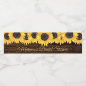 Étiquette Pour Bouteilles D'eau Soleils Rustiques Mariage Champêtre en Bois (Étiquettes simples)