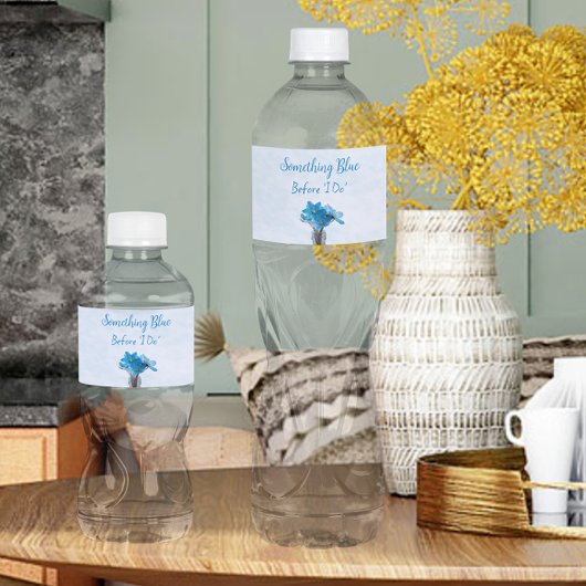 Étiquette Pour Bouteilles D'eau Something Blue Before I Do Baby Shower