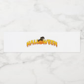 Étiquette Pour Bouteilles D'eau Sorcière citrouille d'Halloween (Étiquettes simples)