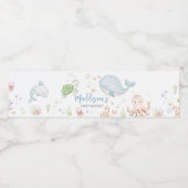 Étiquette Pour Bouteilles D'eau Sous Le Baby shower Marin (Étiquettes simples)