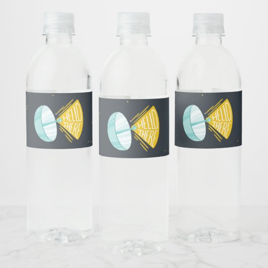 Étiquette Pour Bouteilles D'eau Space Boy Birthday Water Bottle Label (Bouteilles)