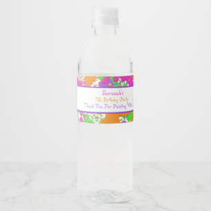 Étiquette Pour Bouteilles D'eau Splatz Paint Party Bouteille d'eau personnalisée