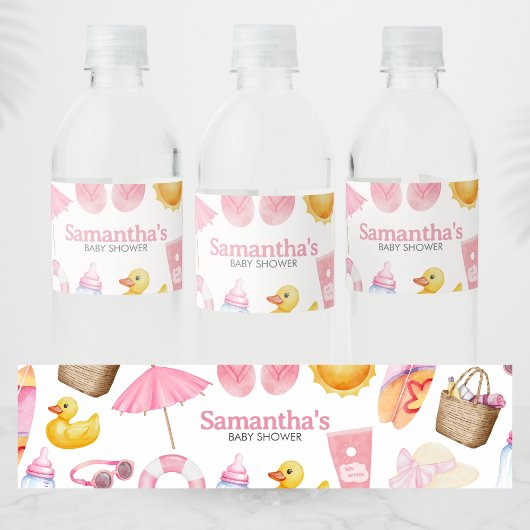 Étiquette Pour Bouteilles D'eau Splish Splash Summer Baby Shower