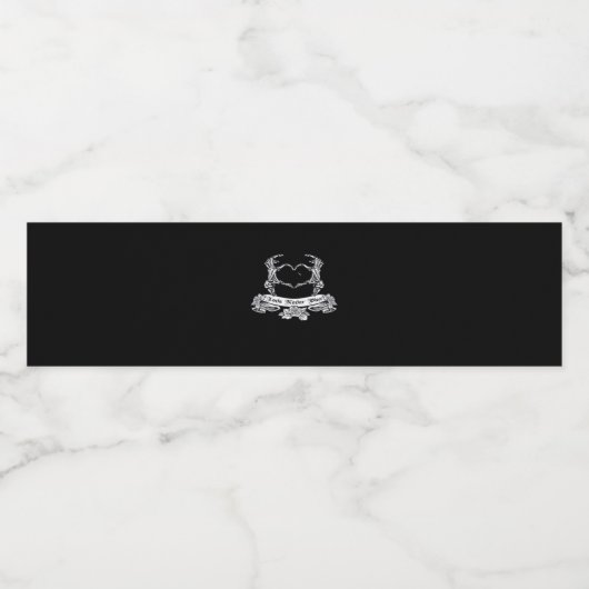 Étiquette Pour Bouteilles D'eau Squelette Conception manuelle (Étiquettes simples)