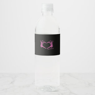 Étiquette Pour Bouteilles D'eau Squelette insensible mains Classique