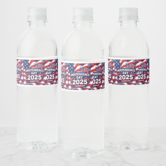 Étiquette Pour Bouteilles D'eau Starry July 4th Celebration Labels (Bouteilles)