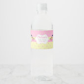 Étiquette Pour Bouteilles D'eau Stork avec une mignonne petite fille bébé (Devant)