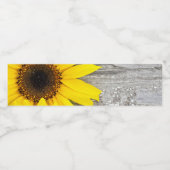 Étiquette Pour Bouteilles D'eau Sunflowers on table (Étiquettes simples)