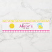 Étiquette Pour Bouteilles D'eau Sunshine et Lemonade rose et jaune (Étiquettes simples)