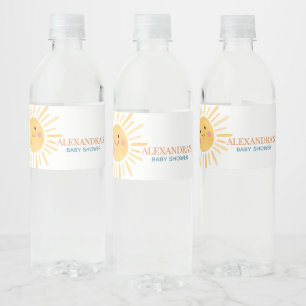 Étiquette Pour Bouteilles D'eau Sunshine Voici le Baby shower du Fils