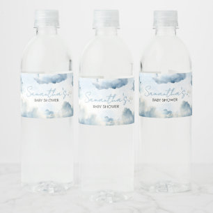 Étiquette Pour Bouteilles D'eau Sur Cloud Neuf Baby shower Party