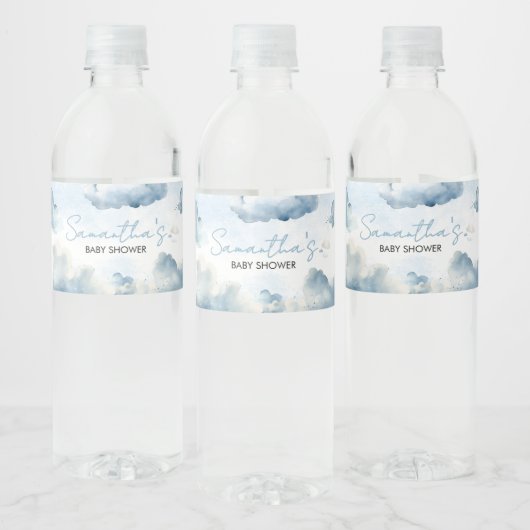 Étiquette Pour Bouteilles D'eau Sur Cloud Neuf Baby shower Party (Bouteilles)