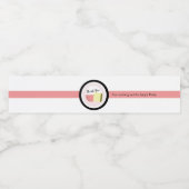 Étiquette Pour Bouteilles D'eau Sushi Roll Saumon Birthday Restaurant (Étiquettes simples)