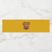 Étiquette Pour Bouteilles D'eau Symbole Adinkra d'Afrique de l'Ouest (Sankofa) (Étiquettes simples)