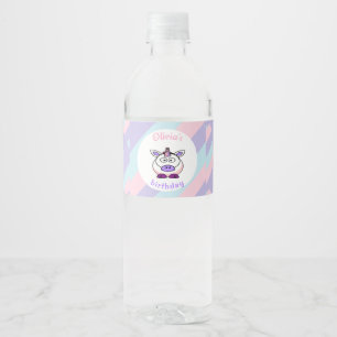 Étiquette Pour Bouteilles D'eau Symbole d'anniversaire de la licorne personnalisée