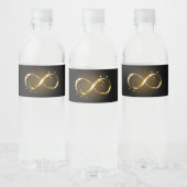 Étiquette Pour Bouteilles D'eau Symbole d'infini doré (Bouteilles)