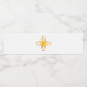 Étiquette Pour Bouteilles D'eau Symbole Zia Sun Idée cadeau (Étiquettes simples)