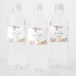 Étiquette Pour Bouteilles D'eau Table de Fête des mariées à vie des papillons