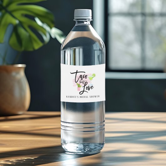 Étiquette Pour Bouteilles D'eau Taco Bout Love Enterrement de Mariage