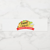 Étiquette Pour Bouteilles D'eau Tacos et Tequila fête d'anniversaire (Étiquettes simples)