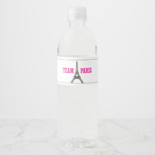 ÉTIQUETTE POUR BOUTEILLES D'EAU TEAM PARIS