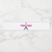 ÉTIQUETTE POUR BOUTEILLES D'EAU TEAM PARIS (Étiquettes simples)