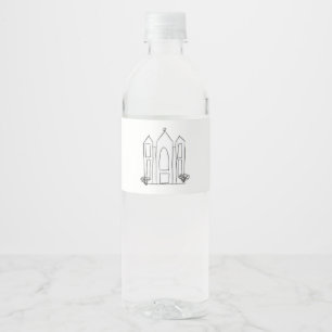 Étiquette Pour Bouteilles D'eau Temple mormon simple moderne de Salt Lake City LDS
