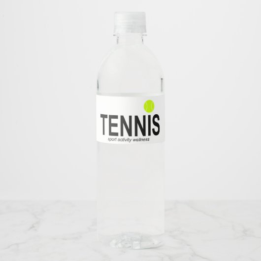 Étiquette Pour Bouteilles D'eau Tennis (Devant)