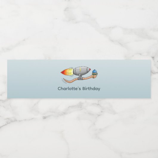 Étiquette Pour Bouteilles D'eau Terme de fusée (Étiquettes simples)