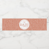 Étiquette Pour Bouteilles D'eau Terracotta Wildflower Baby Shower (Étiquettes simples)