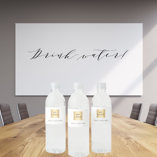 Étiquette Pour Bouteilles D'eau Texte du logo de l'entreprise