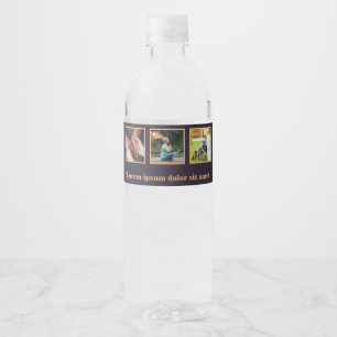 Étiquette Pour Bouteilles D'eau Texte et logo personnalisés des soins à domicile p