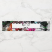 Étiquette Pour Bouteilles D'eau Texture colorée (Étiquettes simples)