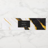 Étiquette Pour Bouteilles D'eau Texture de marbre (Étiquettes simples)