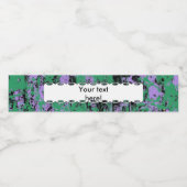 Étiquette Pour Bouteilles D'eau Texture pourpre noire verte (Étiquettes simples)