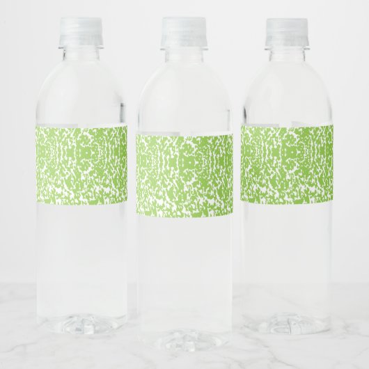 Étiquette Pour Bouteilles D'eau Texture Vert Citron Grunge (Bouteilles)