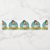 Étiquette Pour Bouteilles D'eau Thanksgiving Whimsical Turky Art Jouer Gobble (Étiquettes simples)