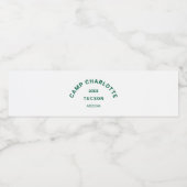 Étiquette Pour Bouteilles D'eau Thème Camping Bachelorette Forêt Green Crest (Étiquettes simples)