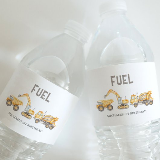 Étiquette Pour Bouteilles D'eau Thème de construction