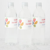 Étiquette Pour Bouteilles D'eau Thème de fruit 2e anniversaire (Bouteilles)