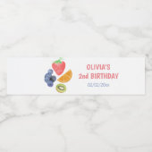 Étiquette Pour Bouteilles D'eau Thème de fruit 2e anniversaire (Étiquettes simples)