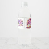 Étiquette Pour Bouteilles D'eau Thème du livre Hydrangea (Dos)