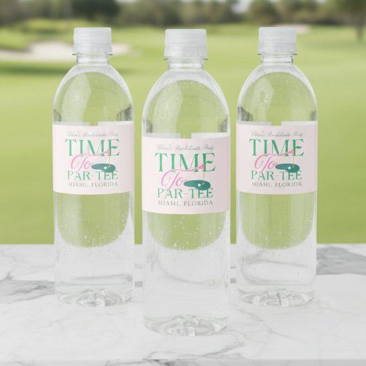 Étiquette Pour Bouteilles D'eau Time to Par-Tee Golf Bachelorette